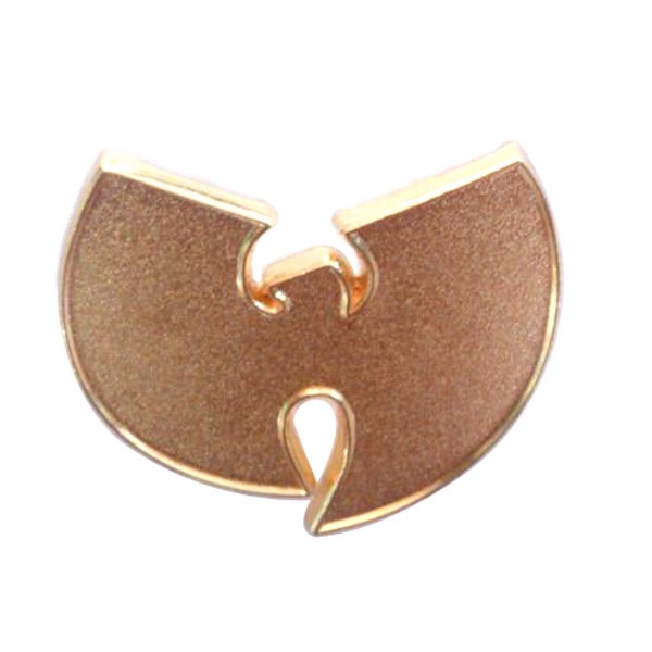 3D wu tang lapel pin with gold plated