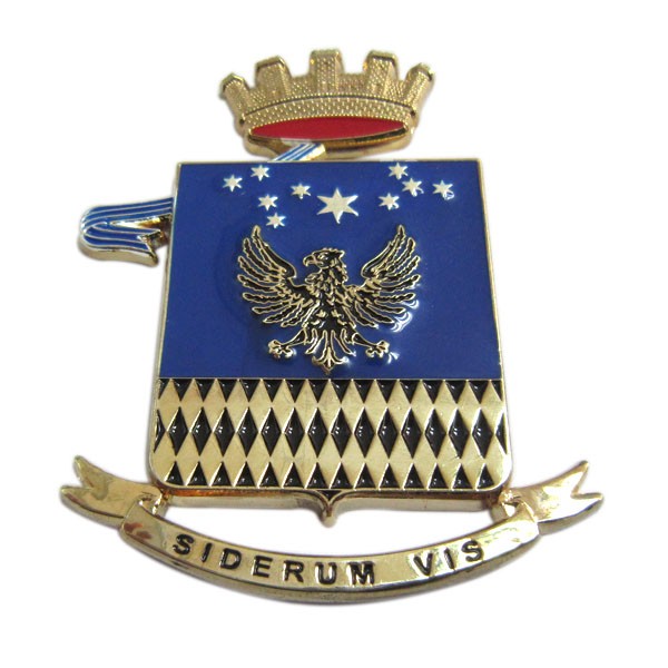 Custom 3D military plaque badge with gold plated