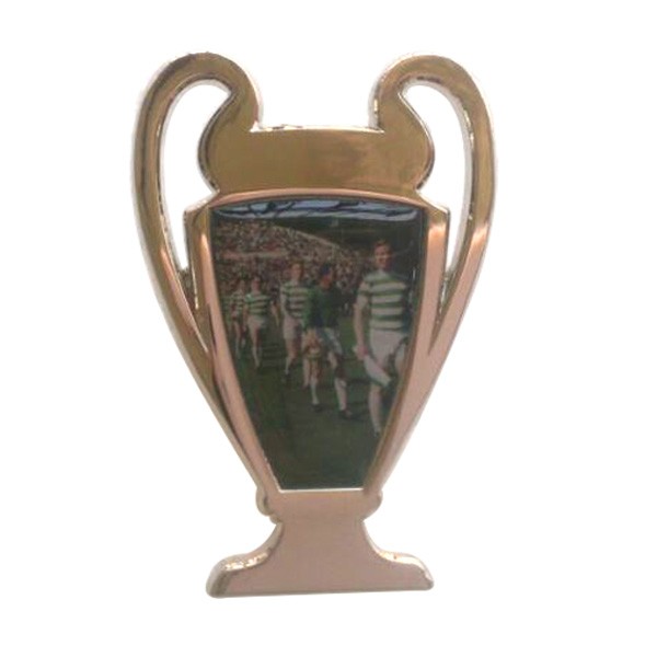 Die cast silver trophy metal pin badge