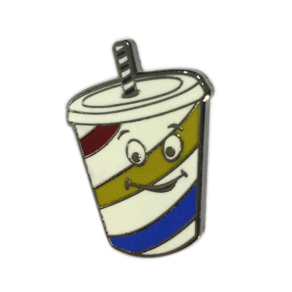 custom cup shaped hard enamel pin badge