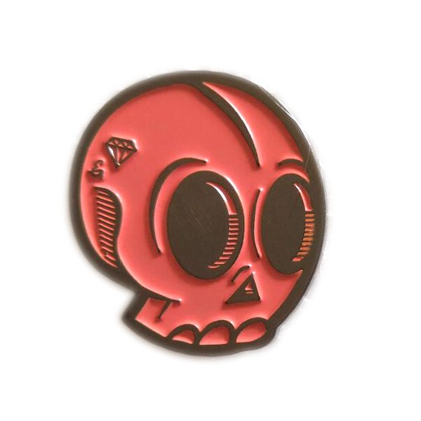 custom metal skull lapel pin cheap pin
