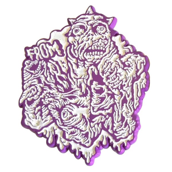 custom painted color lapel pin with glitter