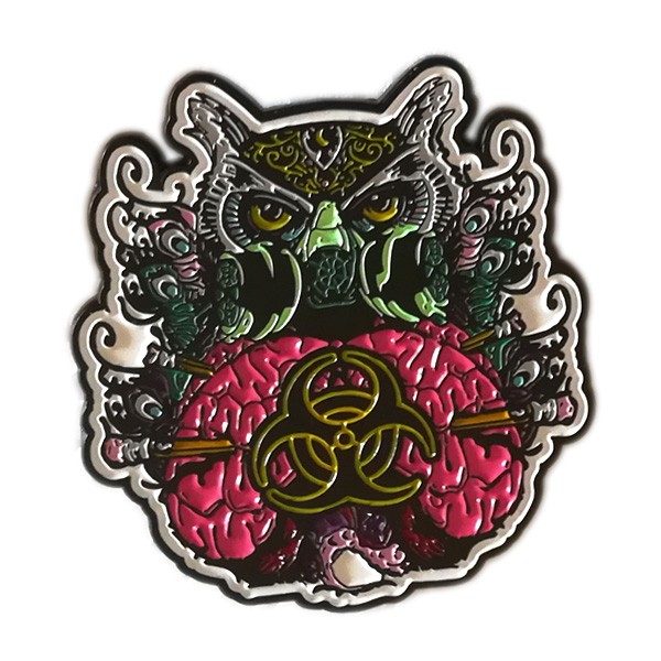 custom soft enamel pin owl lapel pin badge