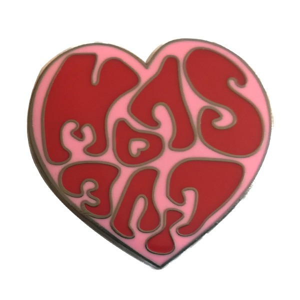 heart shaped hard enamel metal pin