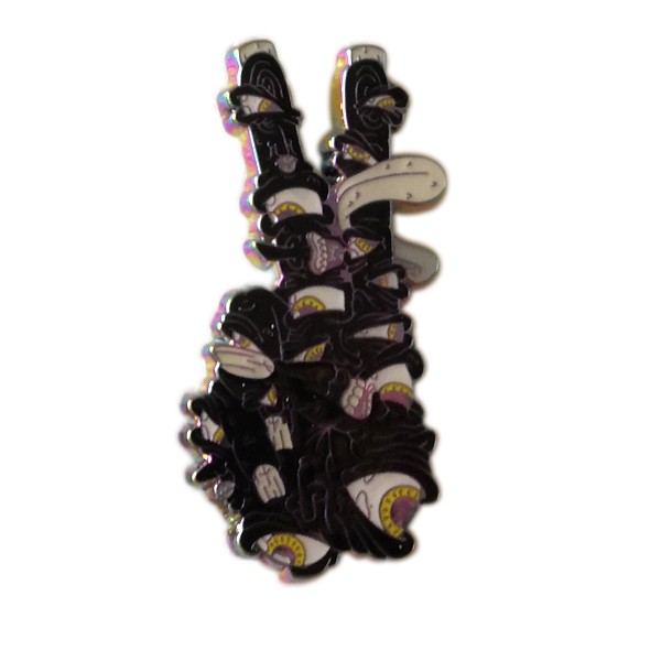 rainbow metal lapel pin with soft enamel and epoxy