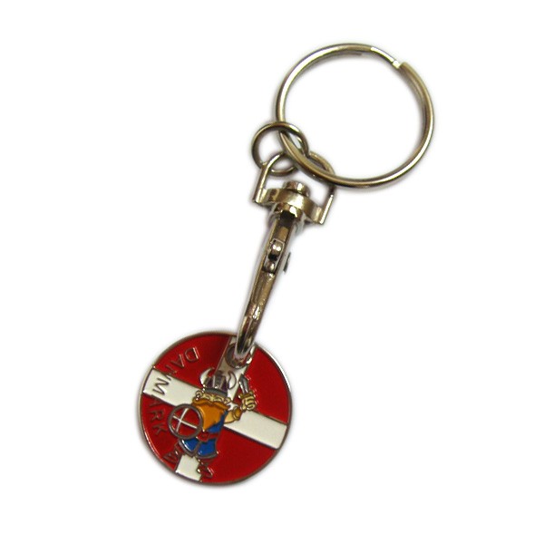 Promotional trolley coin keyring keychain