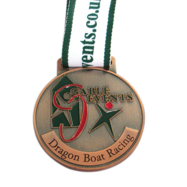 Custom copper racing medal for events
