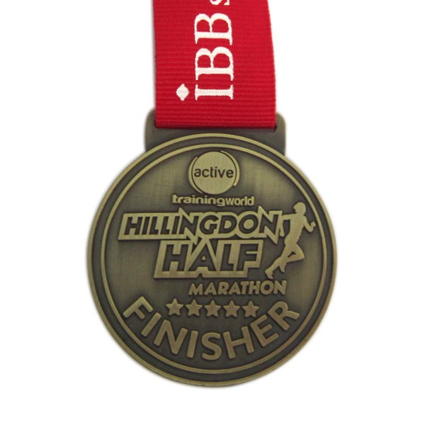Custom half marathon medal medallion for run