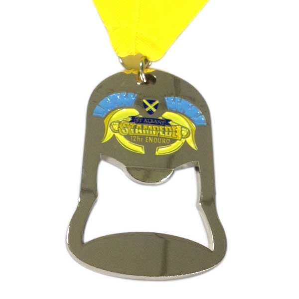 custom bottle opener medal with silver plated