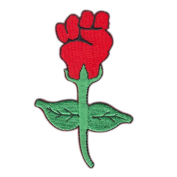flower shape embroidered patch custom badge